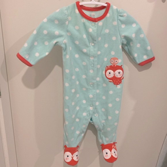 3 months Carter’s pajama bird Zip-Up Fleece Sleeper Pyjamas - Picture 1 of 1